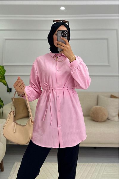 HİFADEN Γυναικείο πουκάμισο Hijab Monaco με λεπτομέρεια με μπαλόνι