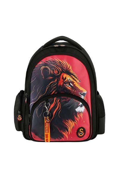 Galatasaray Faux Leather School Bag, Pencil Bag, Keychain, Pencil Sharpener, Eraser and Steel Flask Gift