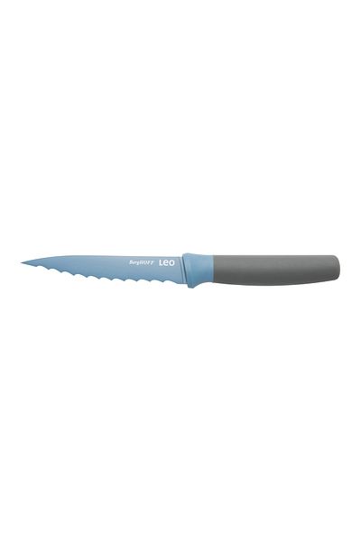 Berghoff Cuțit utilitar, 11,5 cm, zimțat, teacă de protecție, oțel, albastru