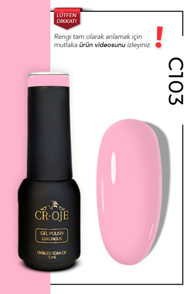 CROJE KALICI OJE Kalıcı Oje C103 - Pembe (5 ML)