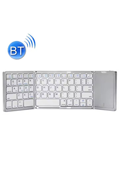H Katlanabilir Beyaz Er Ciaza Bluetoot Ile Uyumlu Portatif Taşınabilir Dokunmatik Mini Klavye
