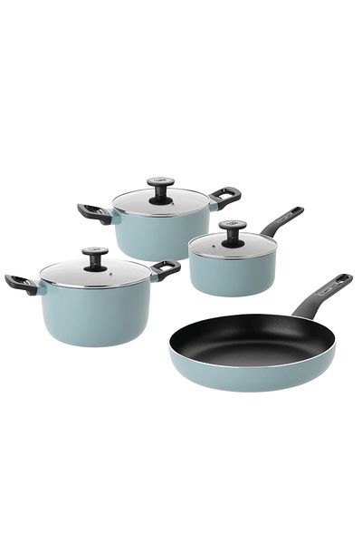 Berghoff Slate Cookware Set, 7 Pieces, Aluminum