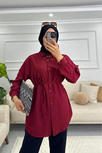 HİFADEN Γυναικείο πουκάμισο Hijab Monaco με λεπτομέρεια με μπαλόνι