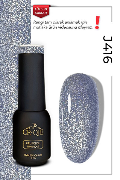 CROJE KALICI OJE Kalıcı Oje J416 - Simli Mavi (5 ML)