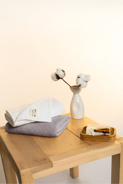 Rikka Home مجموعة مناشف للضيوف/الأطفال/الرأس مصنوعة من القطن بنسبة 100%، ذات جودة عالية، ناعمة للغاية، كبيرة الحجم (قطعتان 41×76 سم)