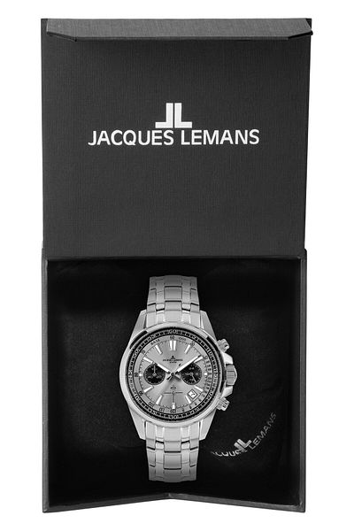 Jacques Lemans Mens Watch 1-2117za, Quartz, 44mm, 20atm