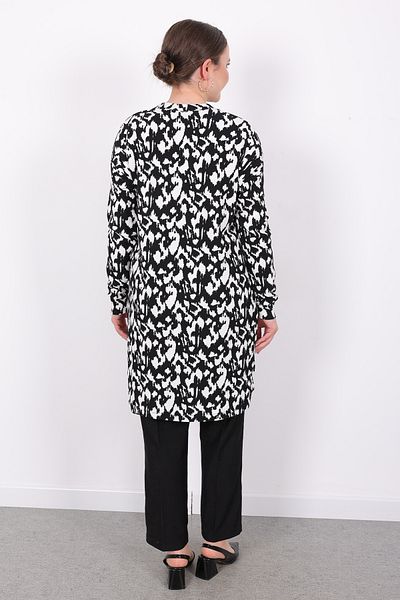 Linvey Summer Comfortable Fit Wrinkle Fabric Leopard Pattern Double Suit Elastic Pants & Loose Cut Tunic