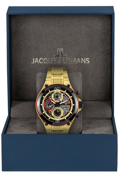 Jacques Lemans Mens Watch 1-2150h, Quartz, 43mm, 10atm