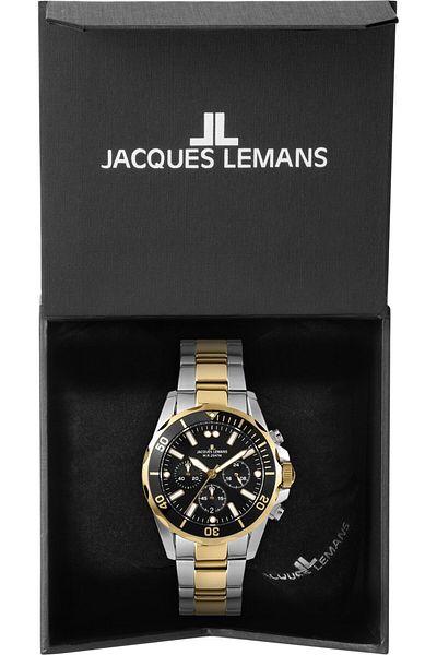 Jacques Lemans Mens Watch Jacques Lemans 1-2091I, Quartz, 44mm, 20ATM