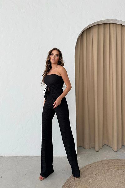Sorridi Strapless Gathered Seersucker 2-Piece Set