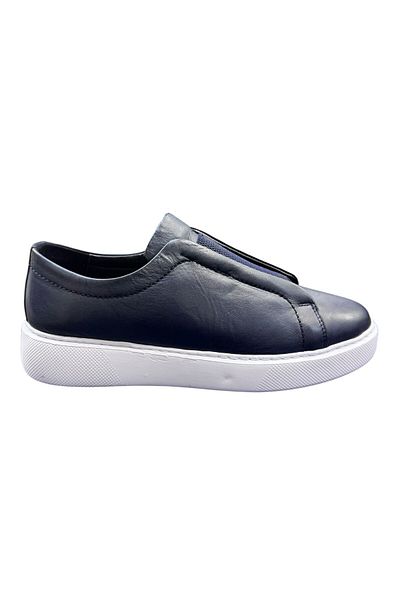 Greyybull Shoes Navy Blue Leather Sneaker Men's Shoes