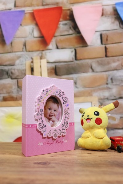 NRCN ألبوم صور أطفال مقاس 10 × 15 سم مكون من 100 نافذة باللون الوردي