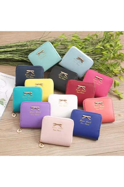 rinkadoll Pocket Size Elegance: Lilac Women's Wallet with Bow Detail