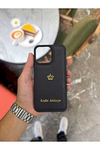 VİSSO İphone 15 Pro Max Hakiki Doğal Deri Iphone Telefon Kılıfı Kişiye Özel I...