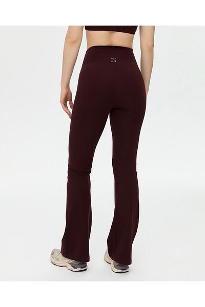 Ayma Active Chestnut High Waist Organic Cotton Flared Leg Leggings
