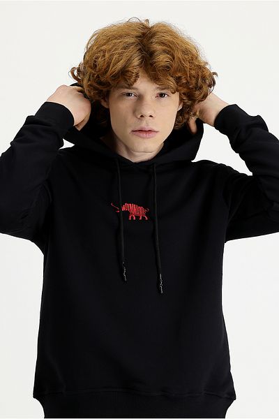 Kiğılı Hooded Embroidered Cotton Sweatshirt