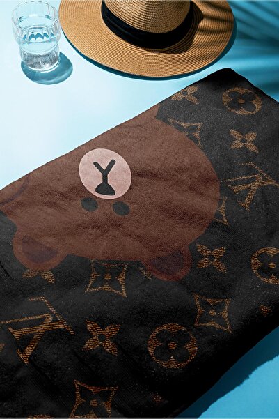 Doruklar Home Collection Πετσέτα θάλασσας με μοντέρνα σχέδια ψηφιακής εκτύπωσης 80x160 cm Lux61