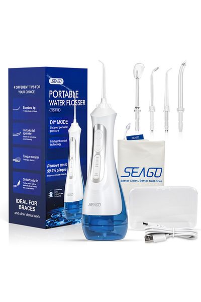 Choice 833 White Seago New Oral Dental Irrigator Portable Water Flosser Usb Rechargeable 3 Modes Diy Mode I