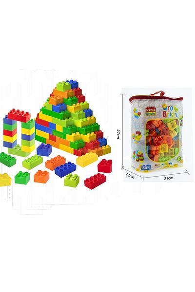 Toy Box Treasures Building Blocks for Toddlers 1-3+ (150 Mega Blocks) Large Toy Blocks - Kids Toys Gift Set for All Ag