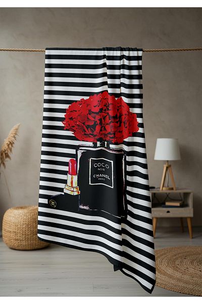 Doruklar Home Collection Πετσέτα θάλασσας με μοντέρνα σχέδια ψηφιακής εκτύπωσης 80x160 cm Lux07