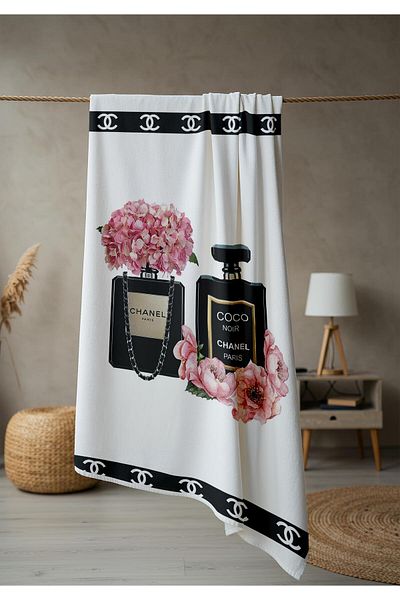 Doruklar Home Collection Πετσέτα θάλασσας με μοντέρνα σχέδια ψηφιακής εκτύπωσης 80x160 cm Lux03
