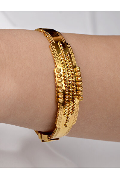 kuyumcu nurettin Dorikalı Desenli Kelepçee 22 Ayar Altın