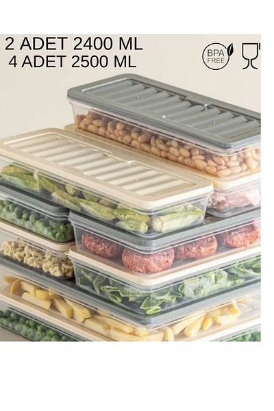 VİZYON Horizontal Refrigerator Ice Holder Organizer Refrigerator Storage Container Microwave Container Message for Color