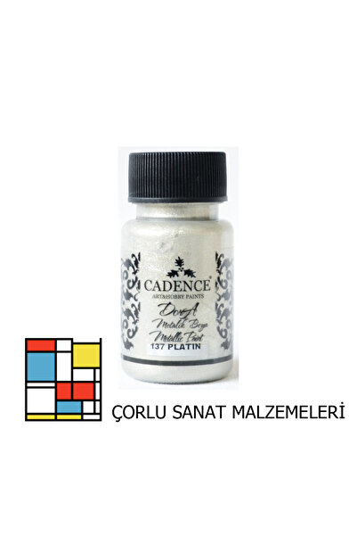 Cadence 137 Dora Metalik Boya 50ml 137 Platin