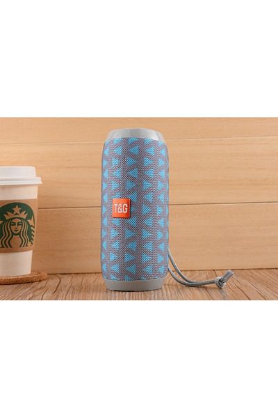 zyteq Boxa portabila ZYTEQ®️, Bluetooth, wireless, microfon, TF, FM, USB, rezistenta, albastra-gri