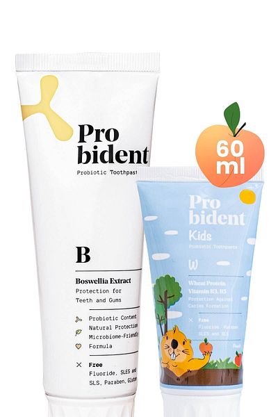 Probident Natural Probiotic Active Peach - Added and Flavored Kids Toothpaste