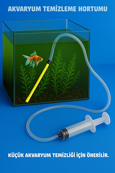MDİZMİR Akvaryum Temizleme Hortumu Akvaryum Dip Sifonu Fanus , Akvaryum Dip Ç...