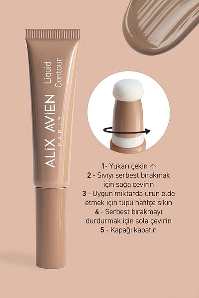 Alix Avien Anti-Aging Vitamin E Moisturizing Creamy Liquid Contour - Liquid Contour 101 Amber