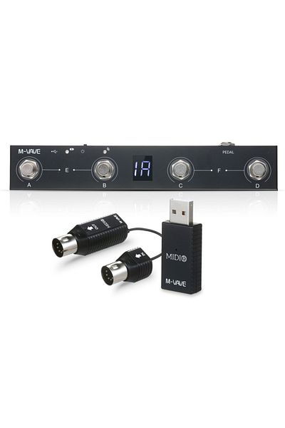 Choice black M-VAVE Chocolate MIDI Controller BT Rechargeable 4 Buttons MIDI Controller Pedal APP Control w