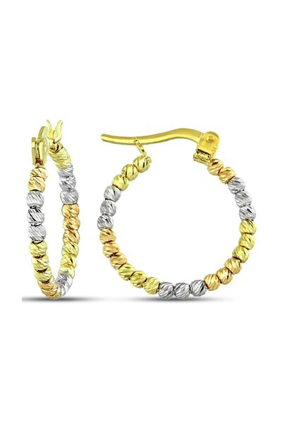 Altınkesesi 14 Ayar Altın Italyan Dorika Toplu Halka Küpe 1.7 Cm