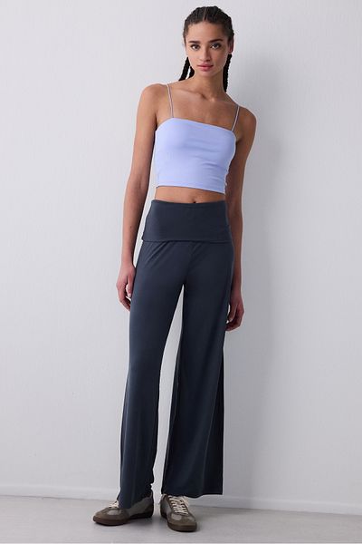 Penti Crop Smooth Albastru deschis Cupsecret Top cu tampon auto