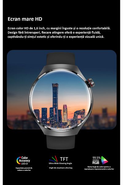 zyteq ZYTEQ®️ Smartwatch, BT call, sports, water resistant, notifications, monitoring, silver