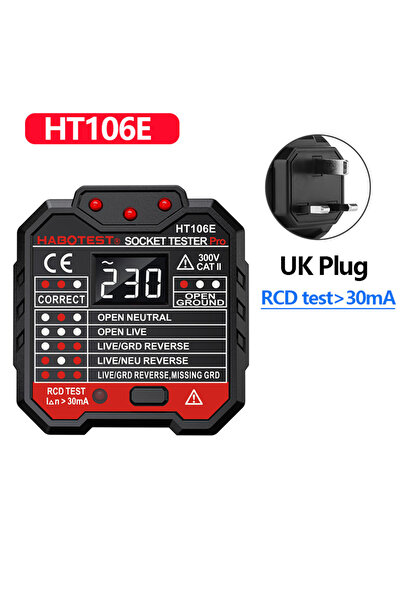 Choice5 HT106E-UK Plug HT106 HT107 Sket Tester Pro Voltage Test Digital Outle...
