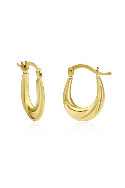 Altınkesesi 14 Ayar Altın Şık Küpe 1.3 Cm