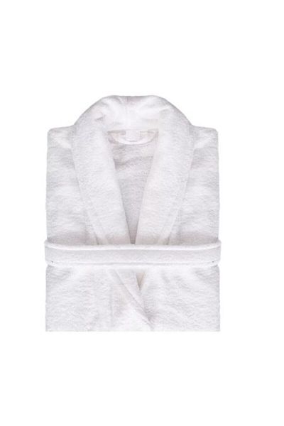 RALEX PUCIOASA Bathrobe and SPA Hotel with Kimono Collar 100% Cotton, Unisex, 380 gr./m², White L/XL