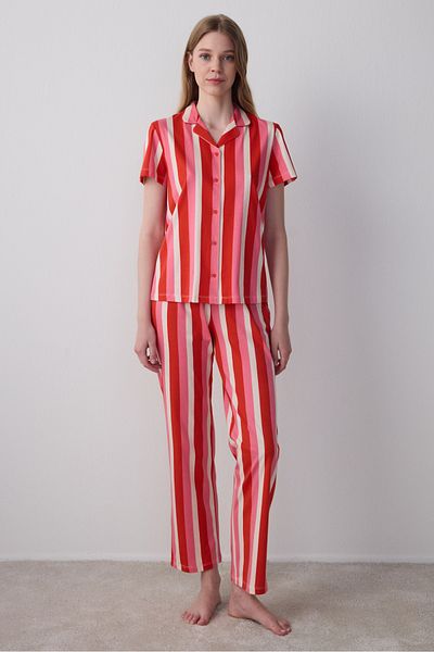 Penti Sophie Shirt Pants Ecru Pajama Set