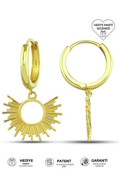 Altınkesesi 14 Ayar Altın Sallantılı Halka Küpe