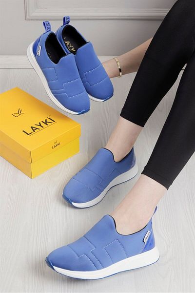layki Pantofi sport de damă din țesătură parașută de culoare albastră Marek