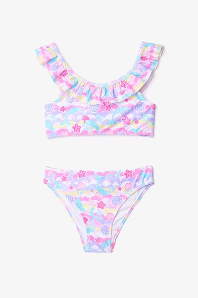 Penti Girl's Star Shell Ruffled Halter Neck Bikini Set
