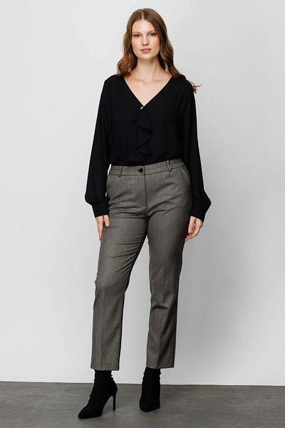 Ekol Minimalist High Waist Women's Trousers - Midi Length, Casual