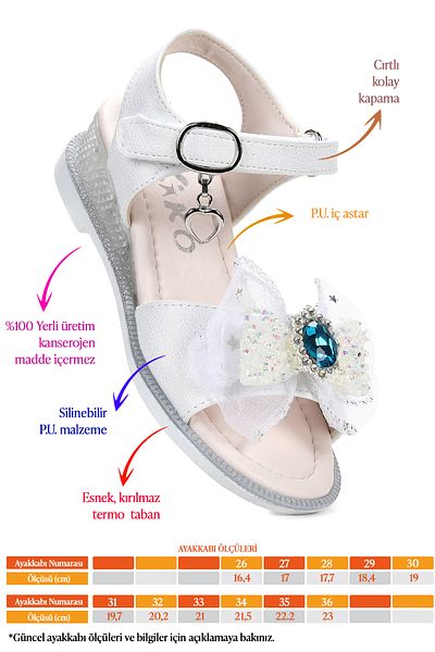 Kiko Kids Bufly Bow Girls Sandals Shoes