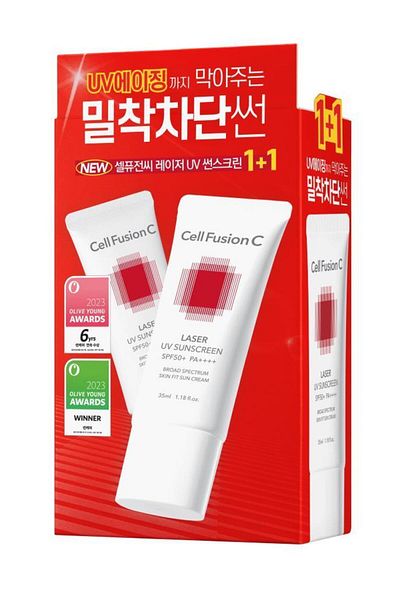 Cell Fusion C Laser Anti-Aging High Protective Spf 50 + Sunscreen 35 ml 2 Pcs