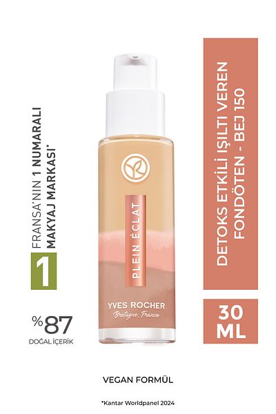 Yves Rocher Detox Effect Radiance Foundation - Beige 150- 30 Ml-63562