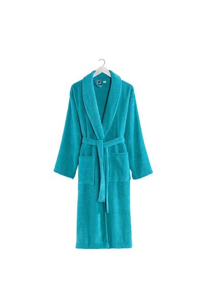 RALEX PUCIOASA Bathrobe and SPA Hotel with Kimono Collar, Velour 100% Cotton, Unisex, 420 g/m², Turquoise L / XL