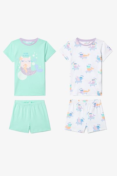 Penti Girl's Purrmaid 2-Piece Pajama Set