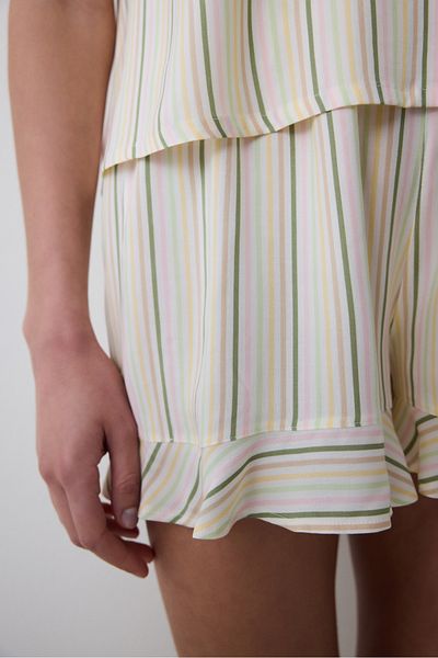 Penti Cute Striped Shorts Multicolor Pajama Set